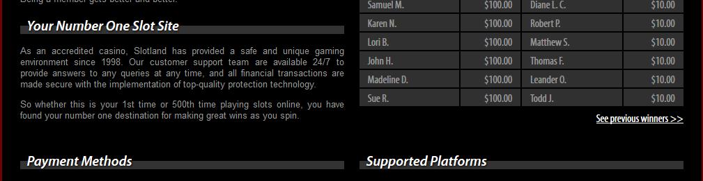Slotland Mobile Casino - US Players Accepted! 5
